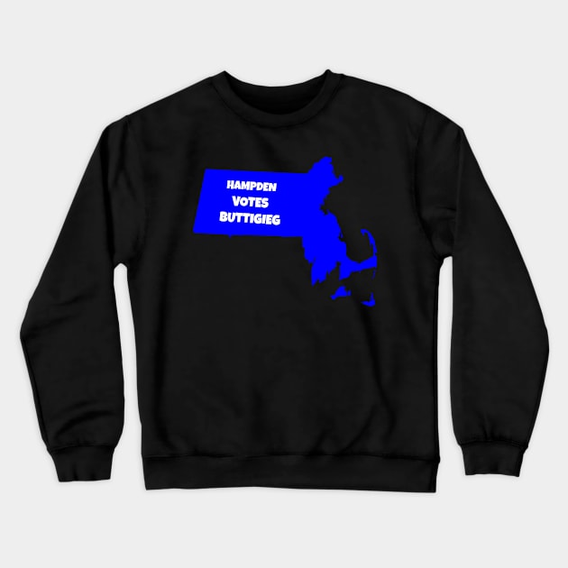 Massachusetts Dampen votes Buttigieg Crewneck Sweatshirt by Vine Time T shirts